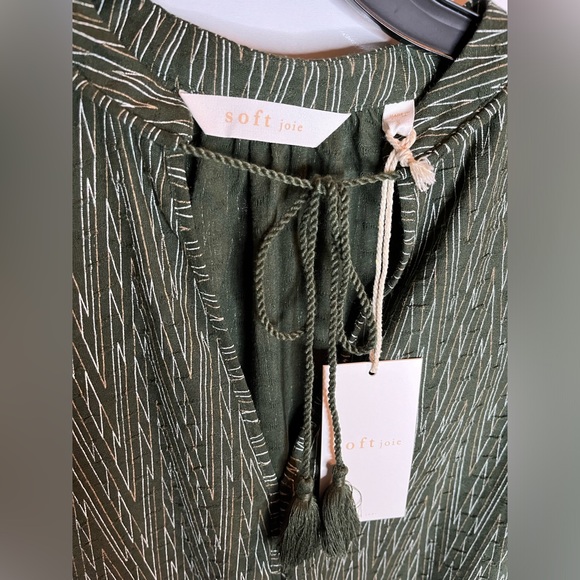 Joie Collet Blouson-Sleeve Tassel Jacquard Blouse, NWT S - Picture 6 of 8